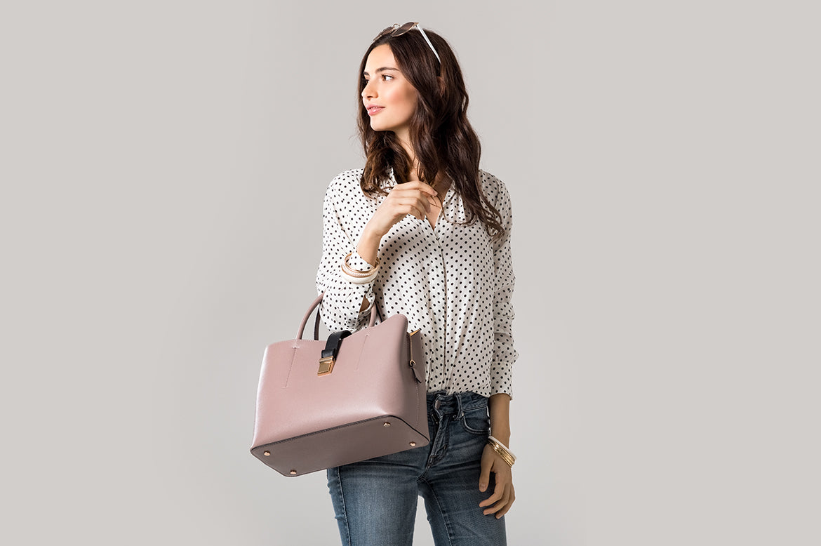 Polka dotted top with jeans